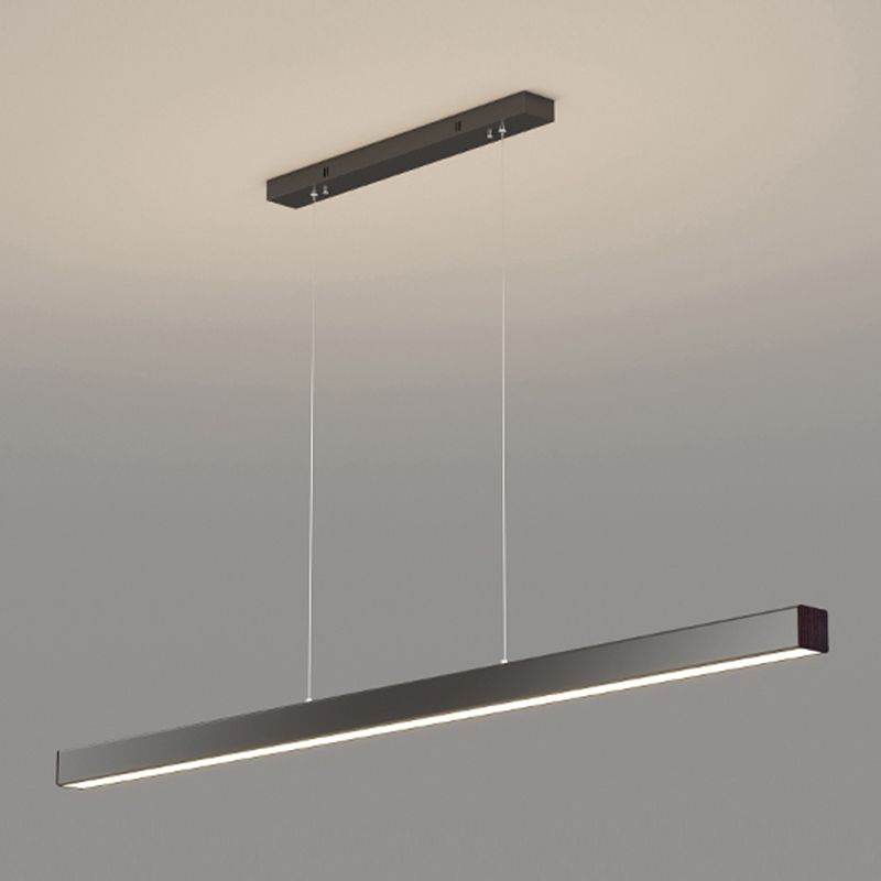 Modern Simple Style Island Lamp Long Strip LED Hanging Light for Dining Room