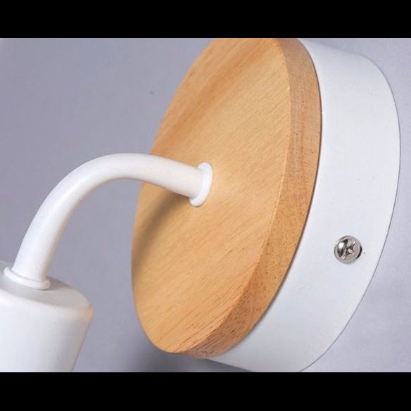 Nórdico estilo minimalista de lámpara de lámpara de madera 1 apliques de luz
