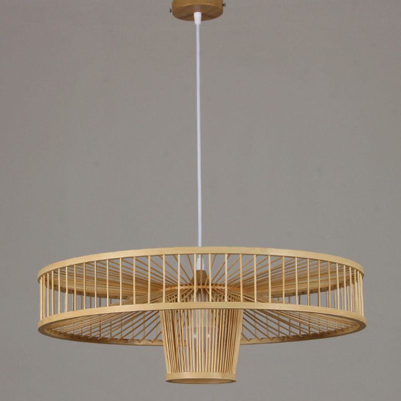 Tambour suspendu pendant luminaire chinois en bambou pendentif luminaires pour le salon
