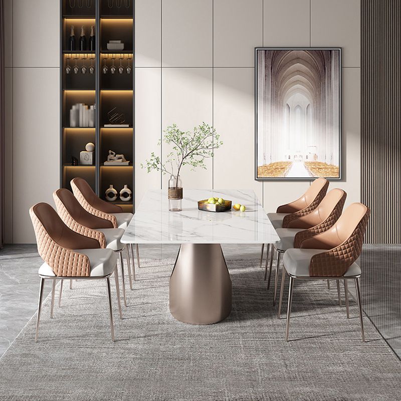 Luxury Sintered Stone Dining Set Rectangle 1/4/5/7/9 Pieces Dining Room Table Set