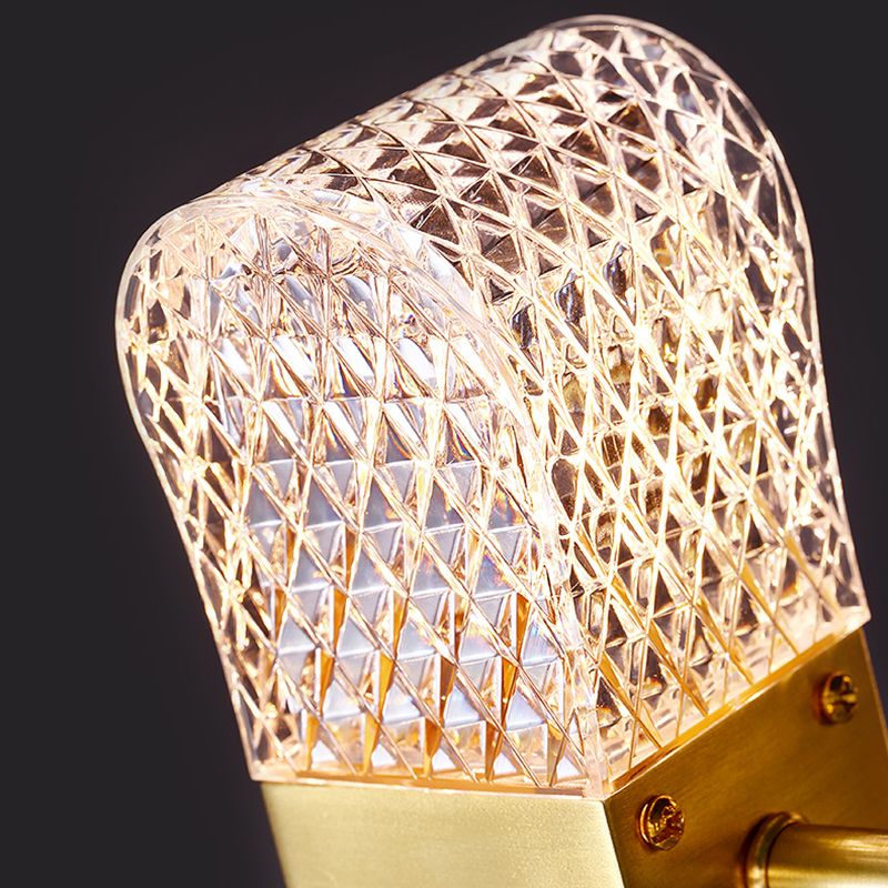 Gold Mur Sconce Postmodern Crystal Murd Murd Lightture pour le salon