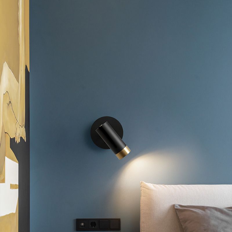 Éclair mural de lecture à demi-cylindre en métal