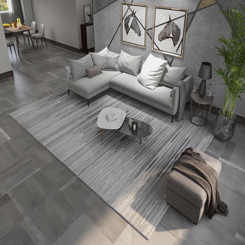 Modern Color-Blocking Geometric Rug Multicolor Polypropylene Rug Machine Washable Non-Slip Pet Friendly Area Rug for Room