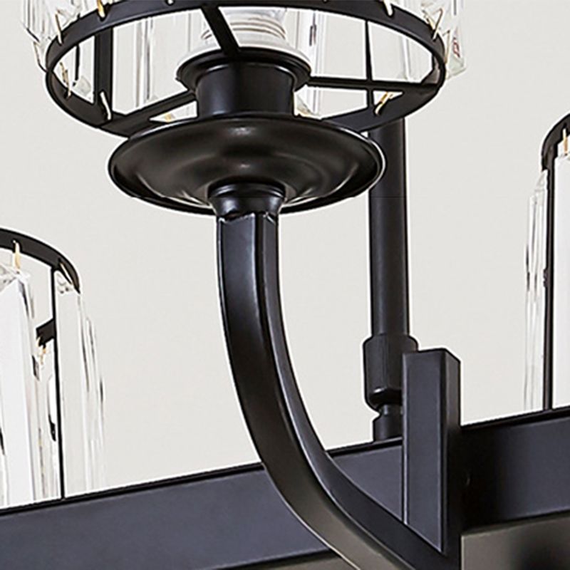 Modern Cylinder Glass 6-light Kitchen Island Lighting Simple Pendant Ceiling Lights