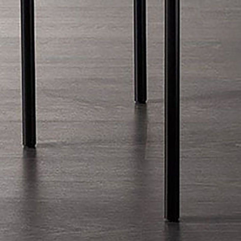Metal Kitchen and Dining Room Chair Open Back Dining Side Chair in Black