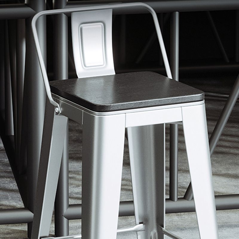 1/3/4 Pieces Industrial Bar Stool and Table Set Silver Iron Bar Set