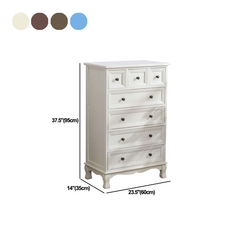 American Traditional Style Wooden Storage Chest Dresser Bedroom Storage Chest