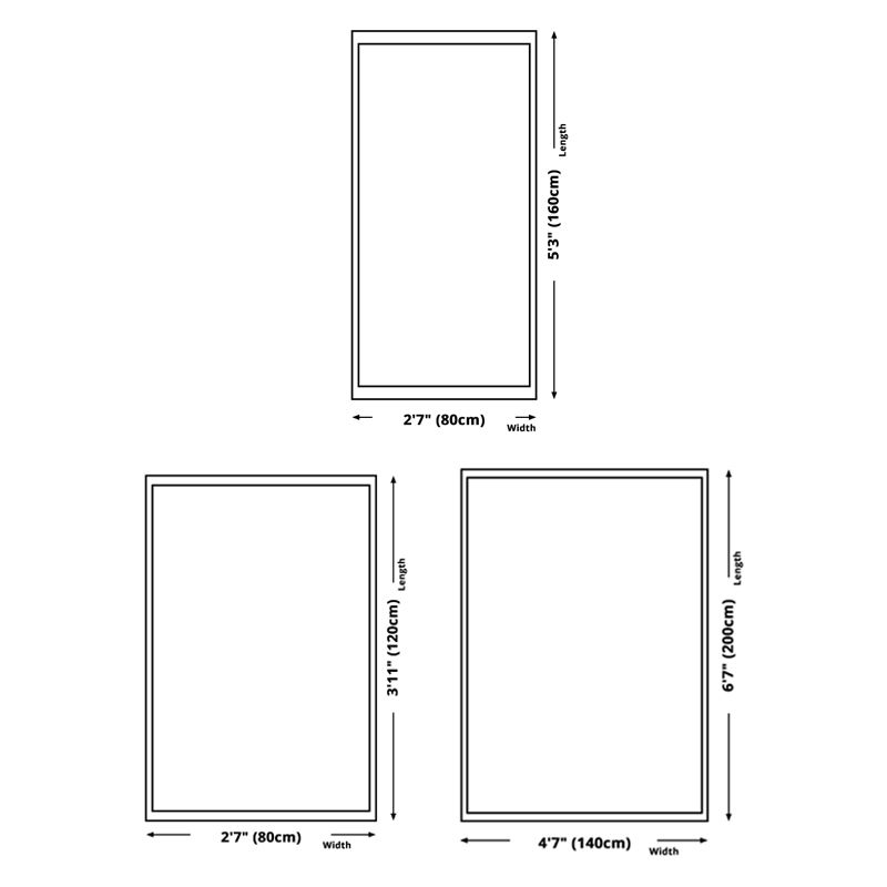 Multicolor Simple Area Rug Polyester Irregular Print Rug Non-Slip Backing Indoor Rug for Living Room