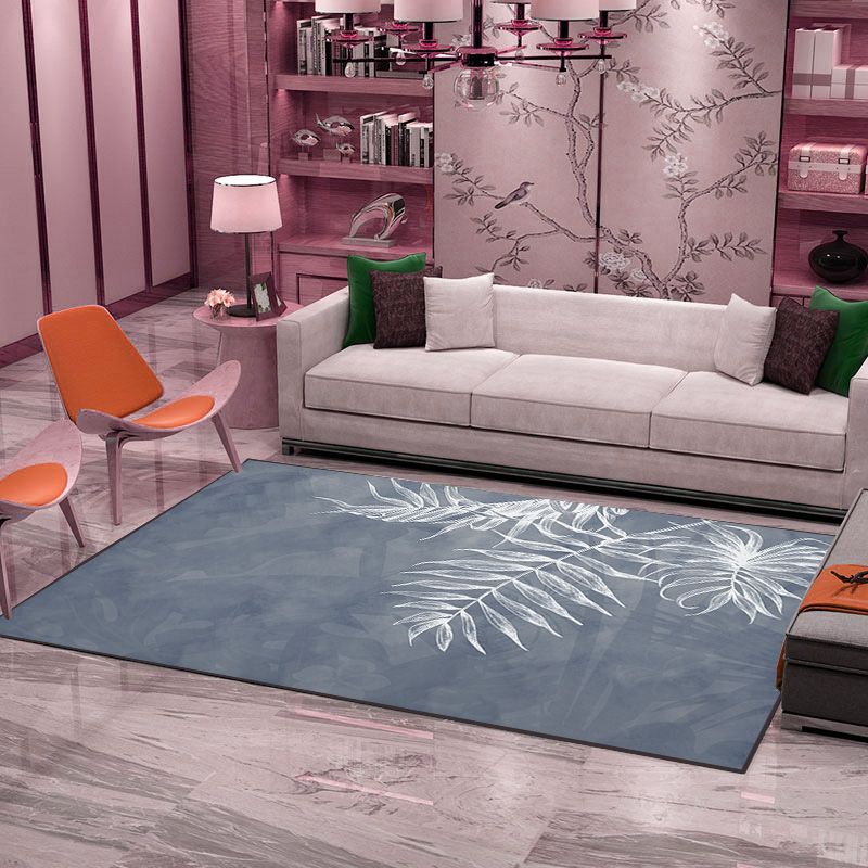 Light Green Dandelion Rug Blended Modern Rug Non-Slip Backing Rug for Living Room