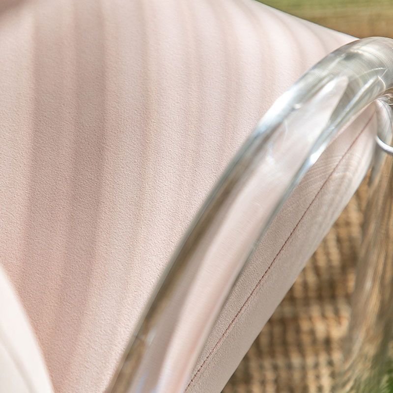 Velvet Matte Finish Dining Chair Designer Style Home Solid Back Arm Chair