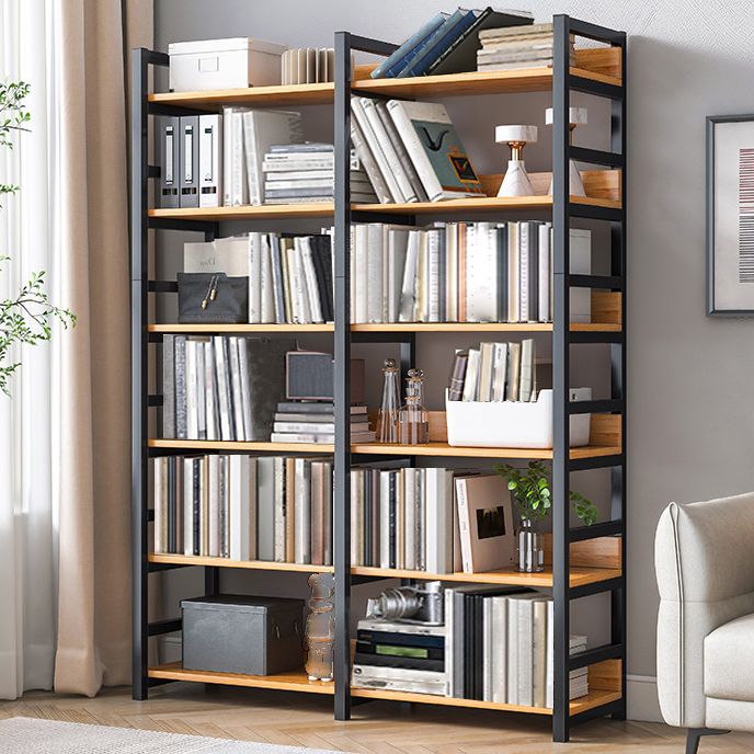 Open Wooden Bookcase Modern Minimalist Home Office Bookshelf