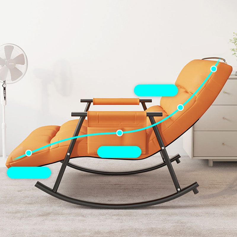 Modern Style Single Rocker Chair Iron Base Chaise Chair with Bedroom