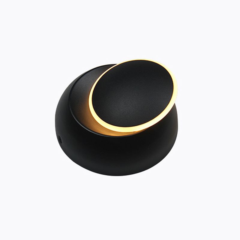 Nordic Style Aluminum Wall Light Round Rotatable LED Wall Sconce for Bedroom