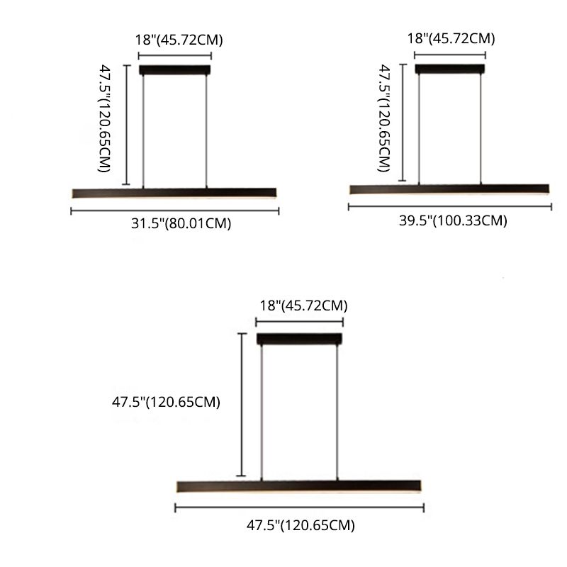 Rectangle Island Chandelier Lights Contemporary Acrylic Chandelier Lighting Fixtures for Dining Table