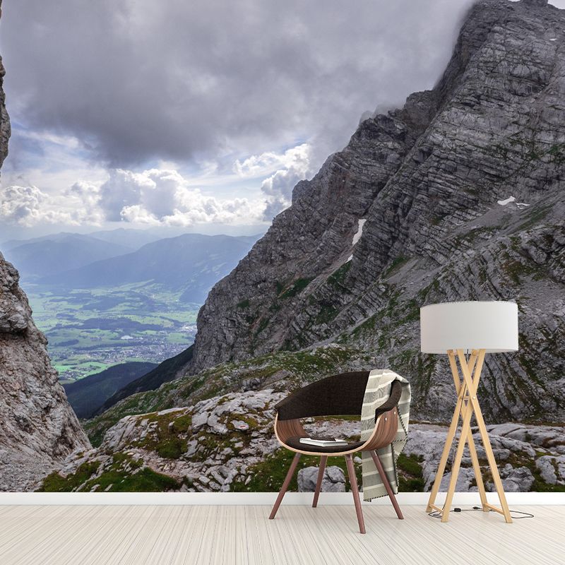 Mountain Wall Mural Wallpaper Modern Style Mildew Resistant for Dining Room