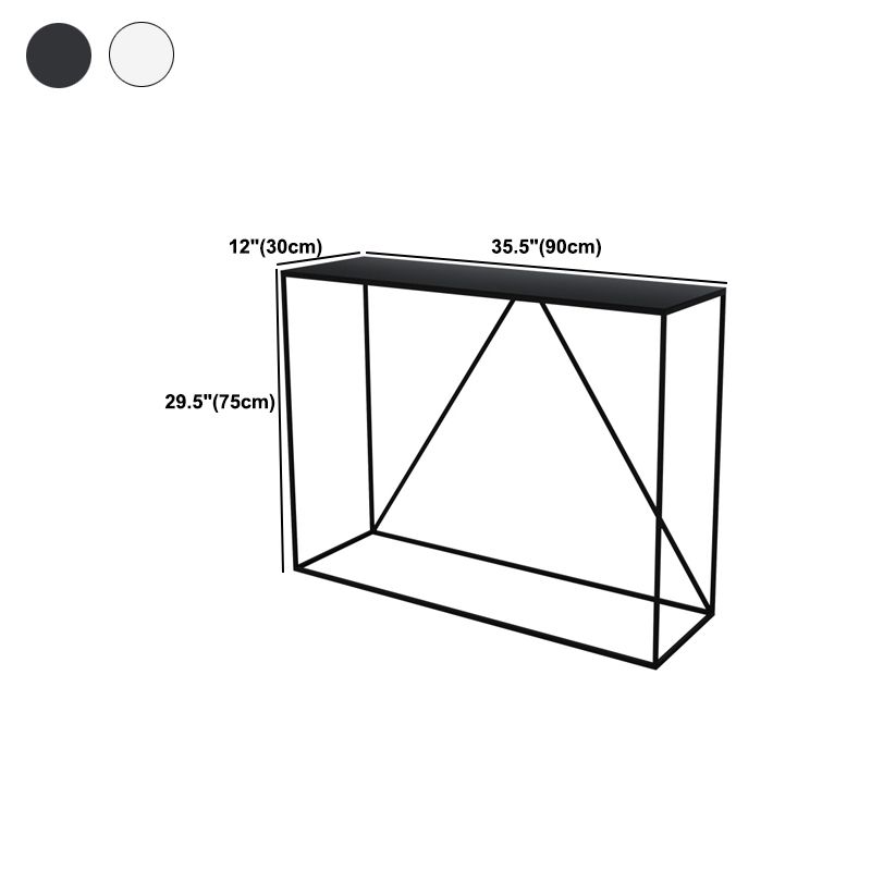 Contemporary Hall Metal Console Table Rectangle Frame Console Accent Table