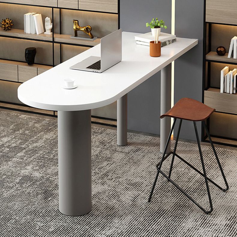 Specialty Solid Wood Bar Table with 3 Legs Contemporary Pub Table for Home