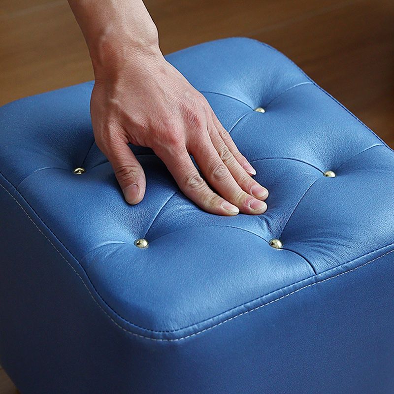 Modern Standard Pouf Water Resistant Square Cube for Home Decor