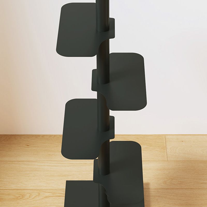 White/Black Bookcase Contemporary Style Bookshelf for Home and Office