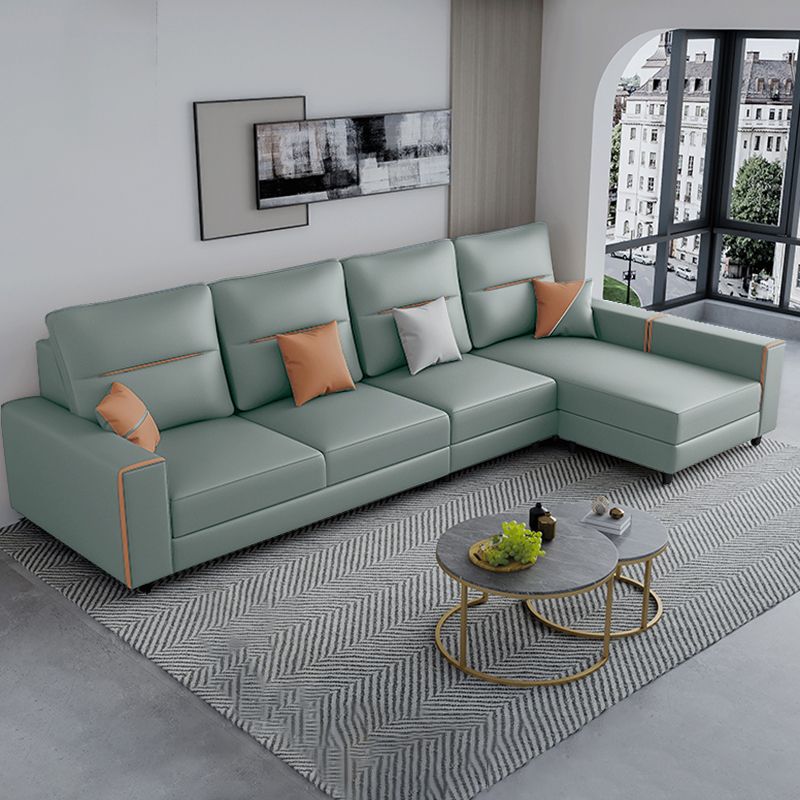 37.40" Tall Modern Sectional Dark Gray Stain-Resistant Sectional