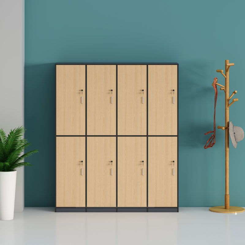 Modern Manufactured Wood Storage Cabinet Light Wood Finish Cabinet