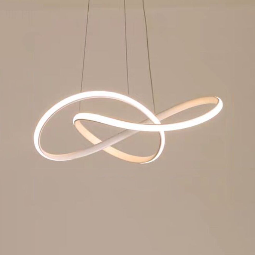 Nordic Linear Chandelier Single Light LED Chandelier Pendant for Living Room