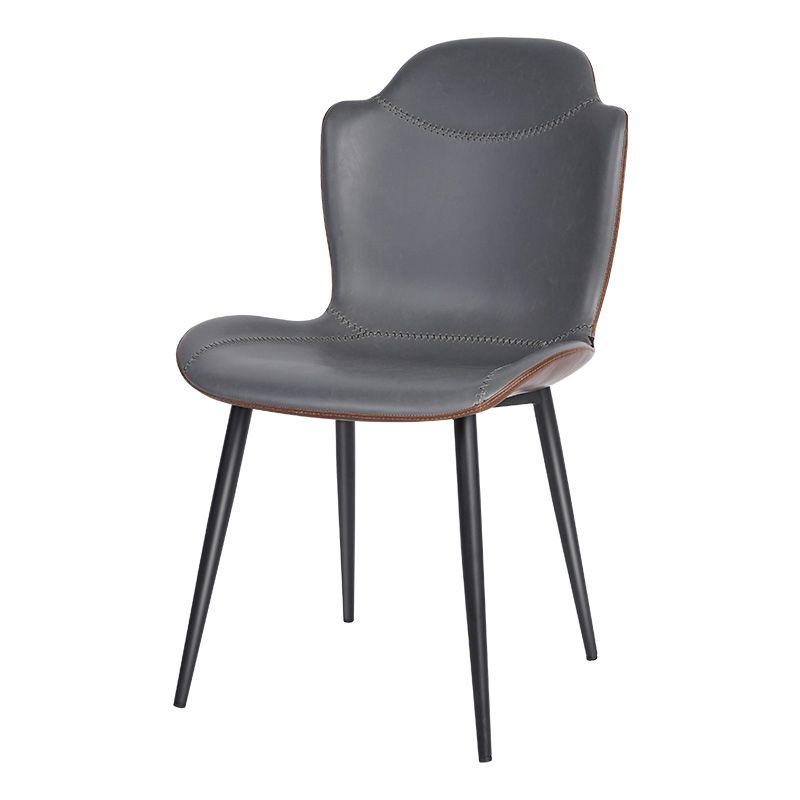 Chaises de bras de salle à manger en cuir moderne
