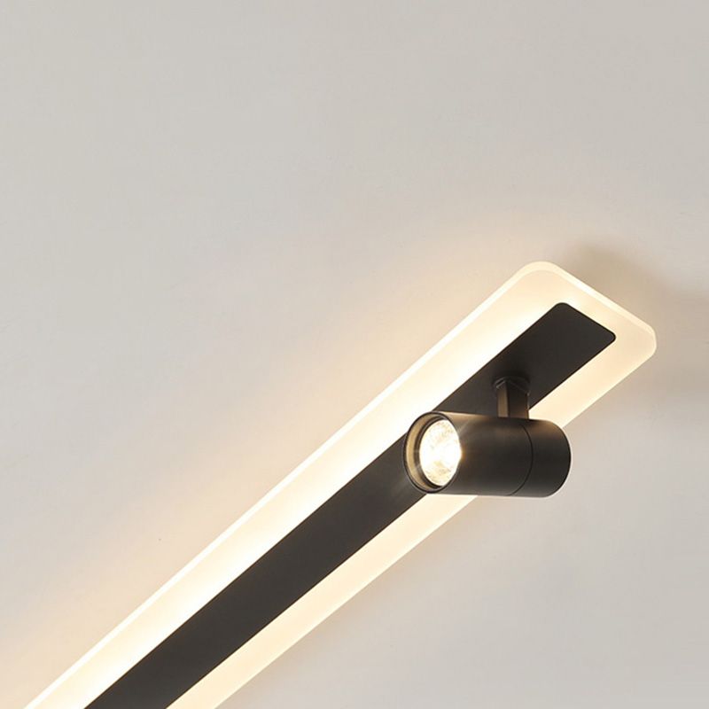 Simple Strip Flush Ceiling Spotlight LED Track Light Fixture for Living Room