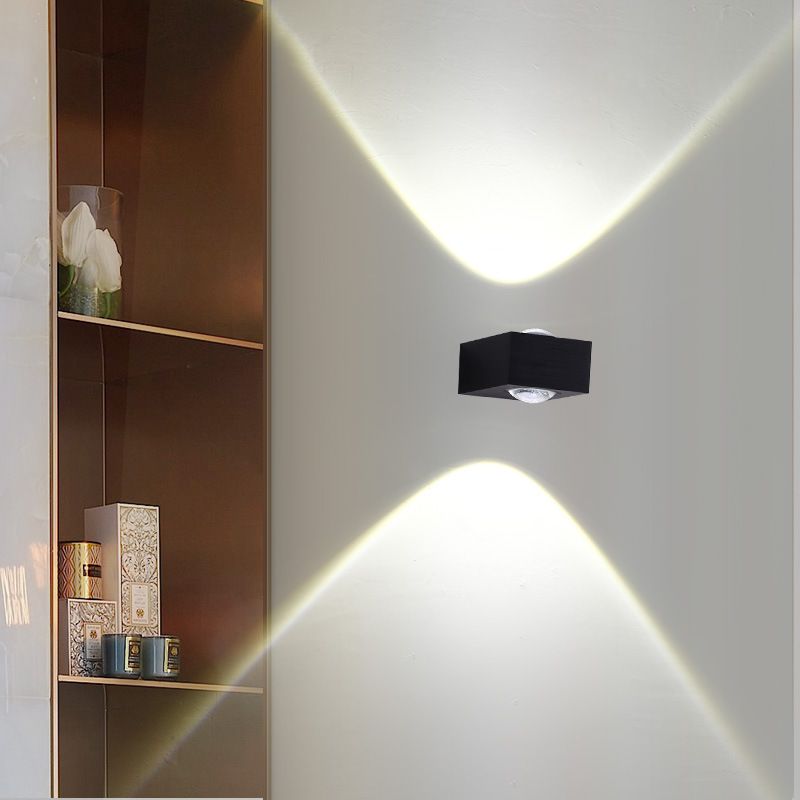 Multi -Lichter quadratische Wandleuchten moderner Metallwandmontagelampen im modernen Stil