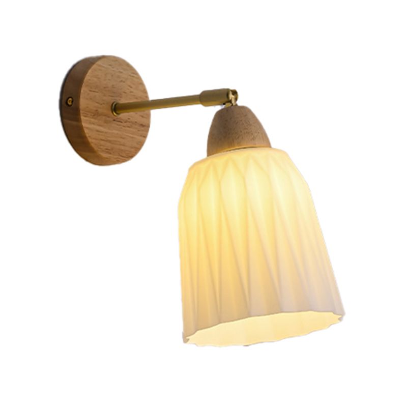 Contemporary Wall Light Fixture Simple Wooden Wall Light Sconce for Bedroom