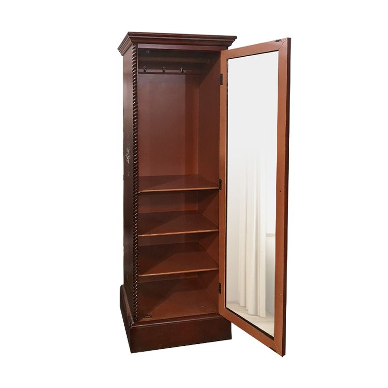 Coastal Cabinet with Hinged Door Wood Matte Finish Storage Cabinet