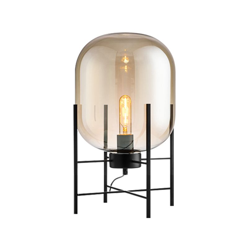 Modern Desk Lamp Household Desk Lighting Fixture with Glass Shade for Bedroom Study Room