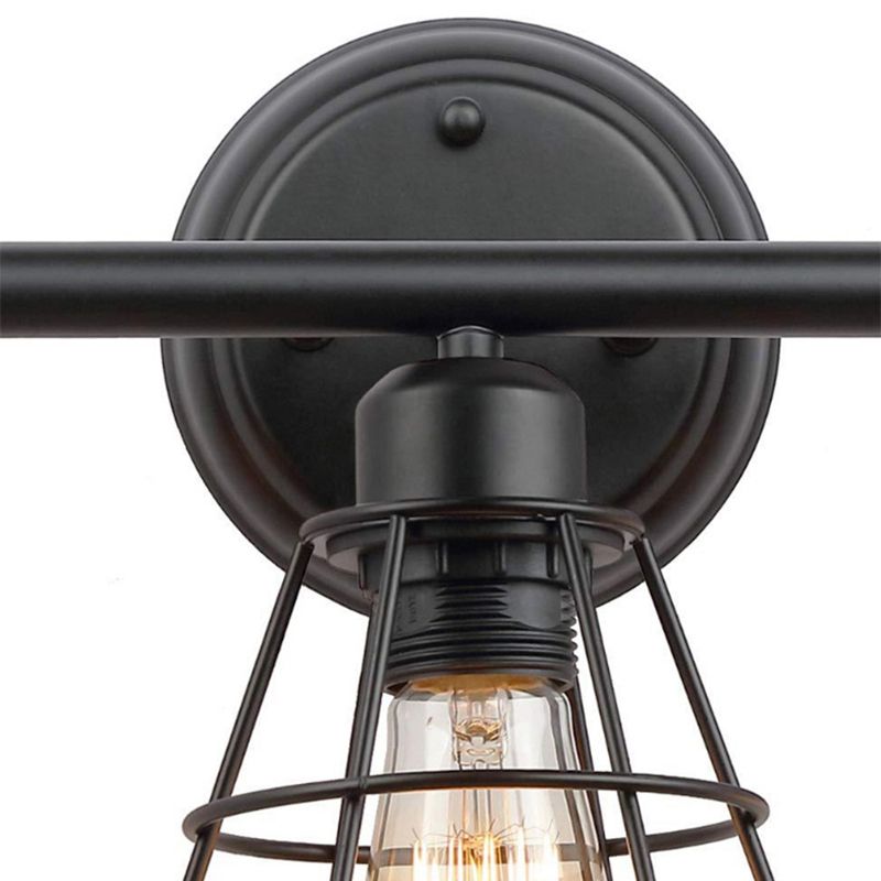 3 Leuchten Metallwandmontierte Leuchte Industrie -Diamantkäfigwandwandmontagewandleuchte für Bar