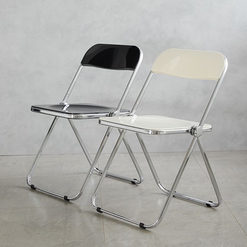 Sillas de comedor de estilo moderno, sillas laterales sin brazos con respaldo abierto y patas de metal para cocina