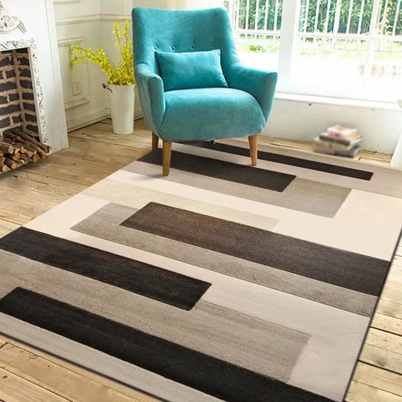 Modern Geometric Pattern Rug Creative Carpet Polyester Rug for Home Decoration