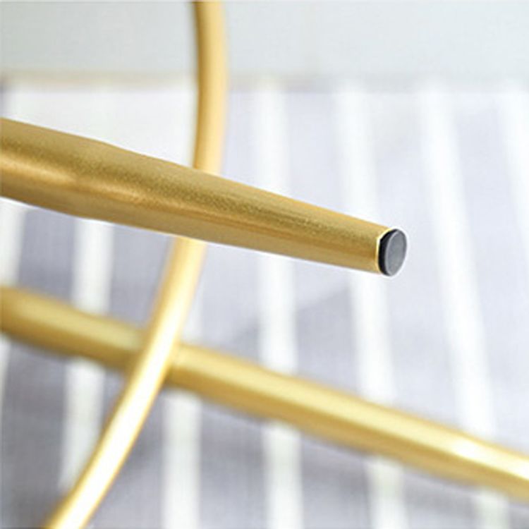 Nordic Style Bar-stool Round Counter Bar Stool with Metal Legs for Home Use