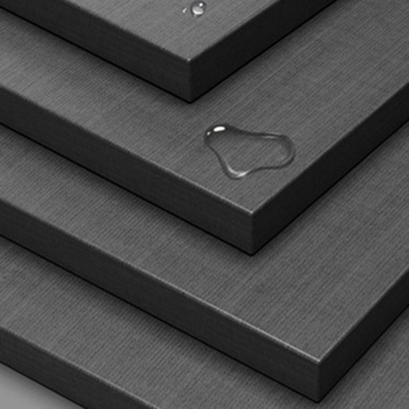 Upholstered Headboard Standard Bed with Storage Gray Wood 38.58" High