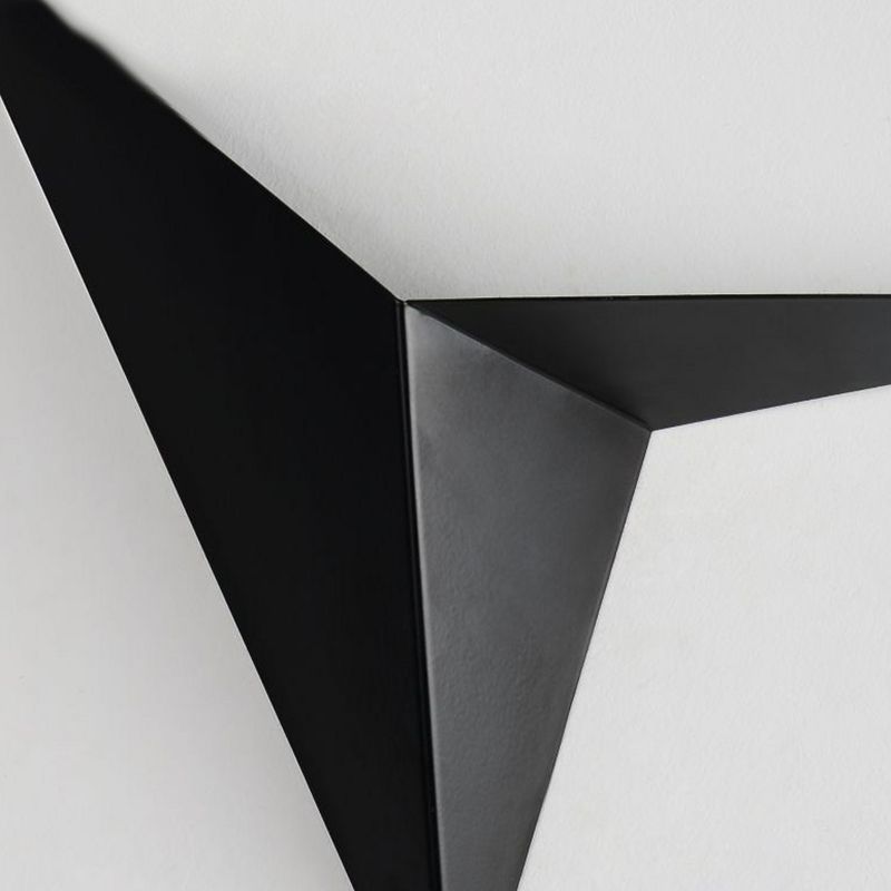 Minimalistic Triangle LED Sconce Fixture Metallic Corridor Flush Mount Wall Light