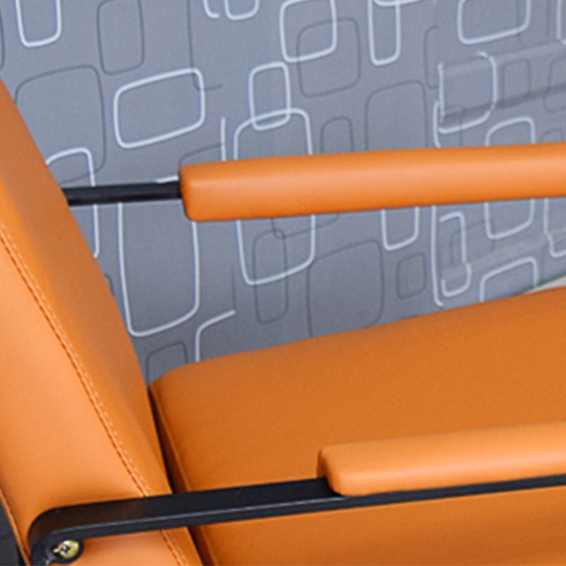 Bonded Leather/Linen Arm Chair 27.5 "L x 34.2"W x 31.4"H Arms Included Chair