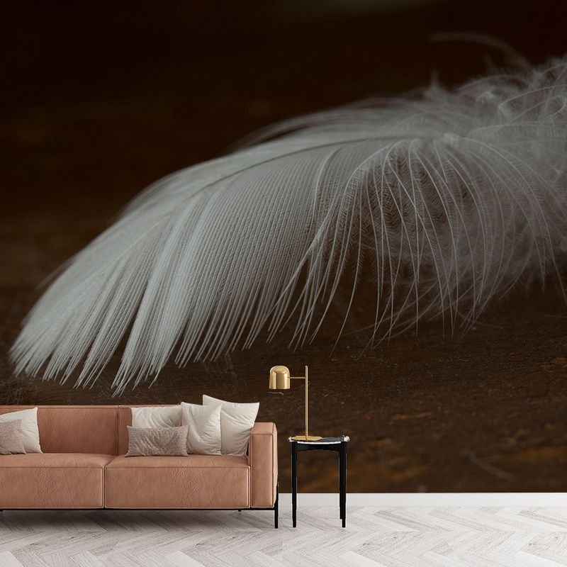 Feather Mural Wallpaper for Sitting Room Decoration, Customized Size Available