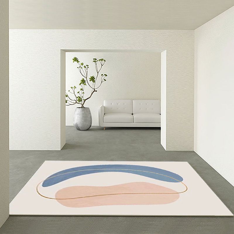 Alfombra de área de poliéster de alfombra de color de color de alfombra moderno con respaldo sin deslizamiento