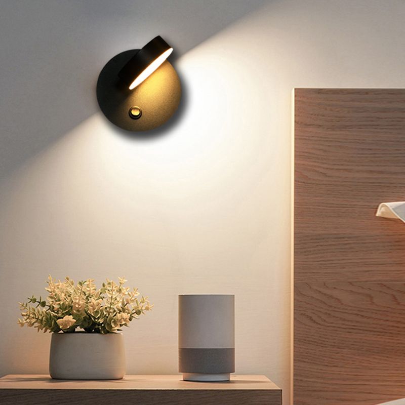 Lampada montata a parete circolare Postmoderna semplicità lampada a monte acrilica per soggiorno