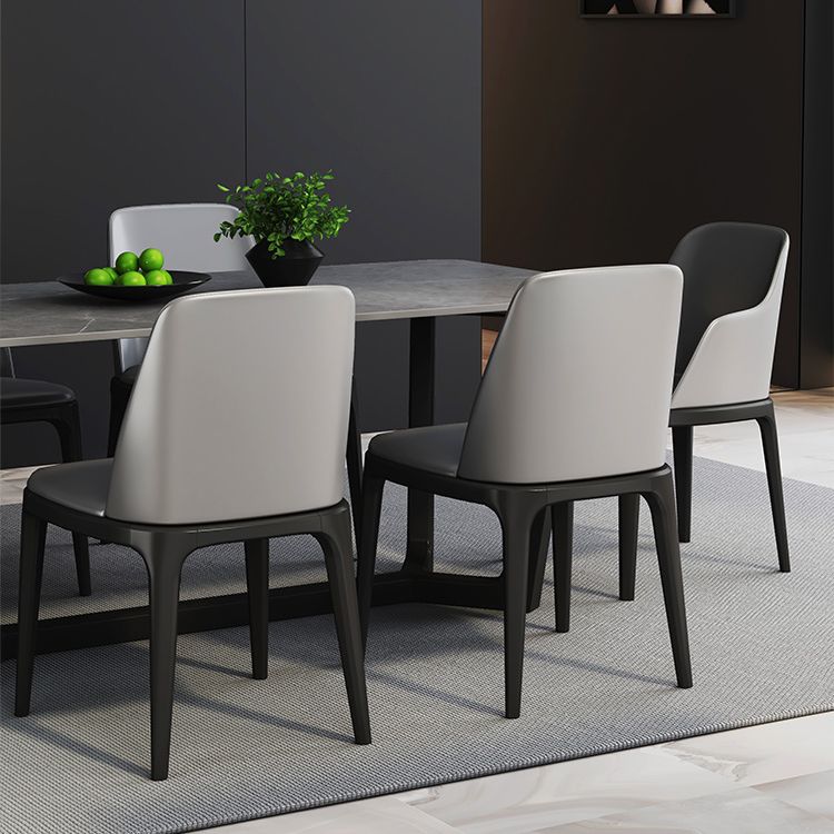 Modern 1/2/5/6/7 Pieces Dining Set Sintered Stone Dining Table with Leather Chairs