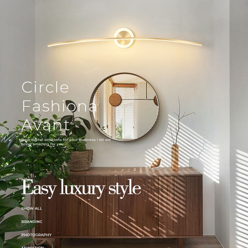 2 Lichte lineaire wandwandeling Moderne stijl metalen wandverlichting voor doucheruimte