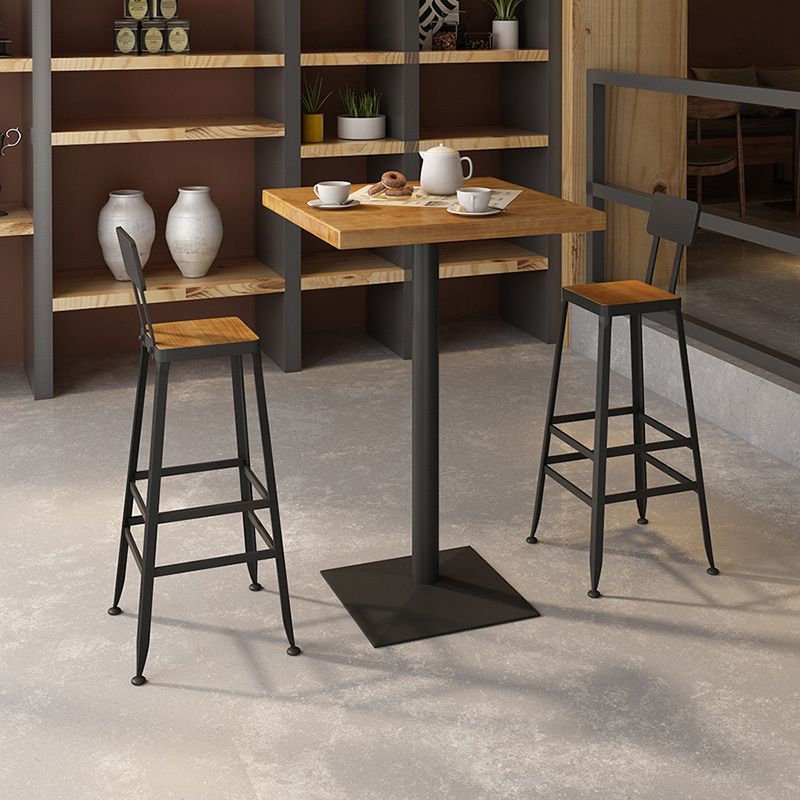 1/2/3/5 Piece Industrial Bar Set Matte Finish Solid Wood Pub Dining Set