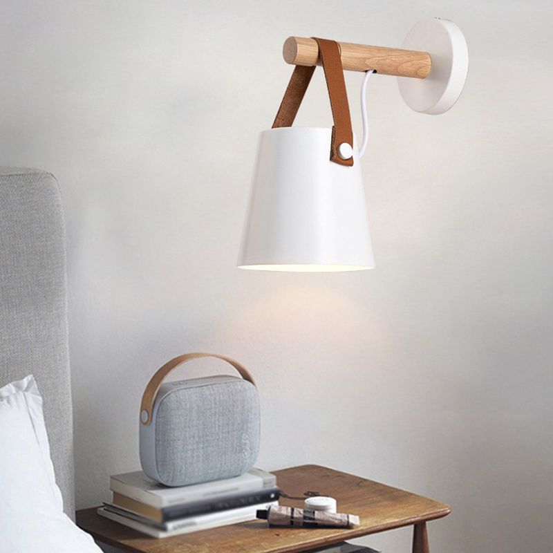 Modern Minimalist Style Cone Wall Light Sconce Metal 1 Light Sconces