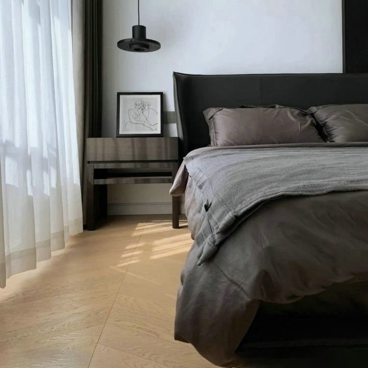 Black Hole Stone Chandelier Light Nordic Modern Style 1 Light Living Room Hanging Light Fixture