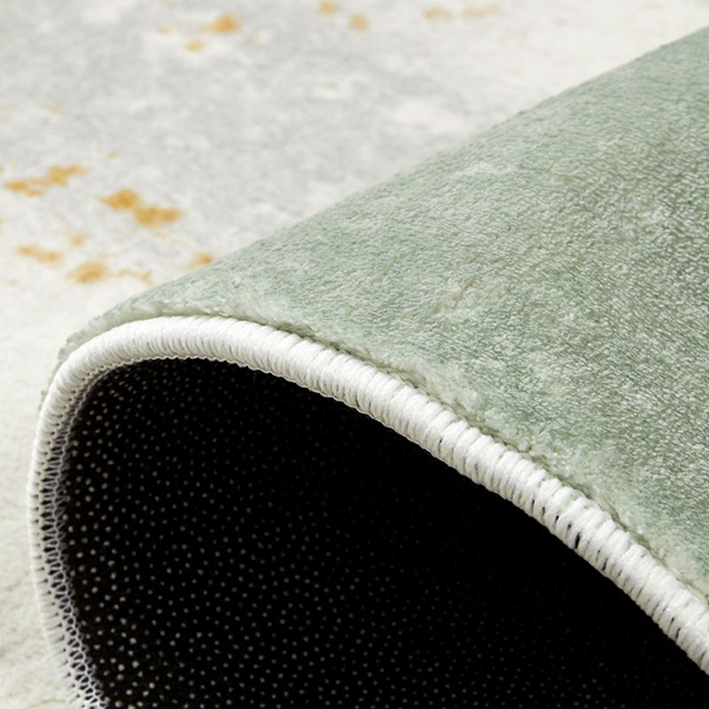 Green Modern Carpet Polyester Graphic Carpet Washable Carpet for Home Decoration