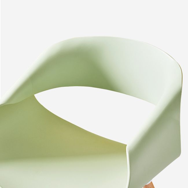 Scandinavian Armless Dining Chairs Eames Side Dining Chairs with Wood Legs