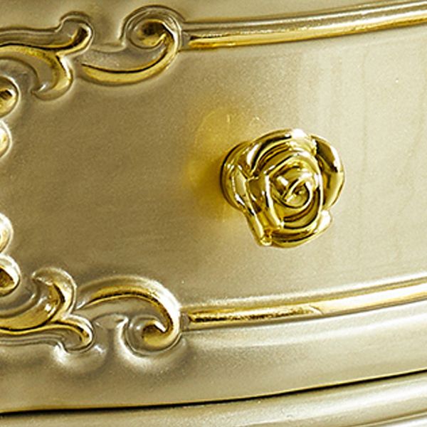 Victorian 19.68" Wide Makeup Table Solid Wood Mirrored Makeup Vanity with Drawers